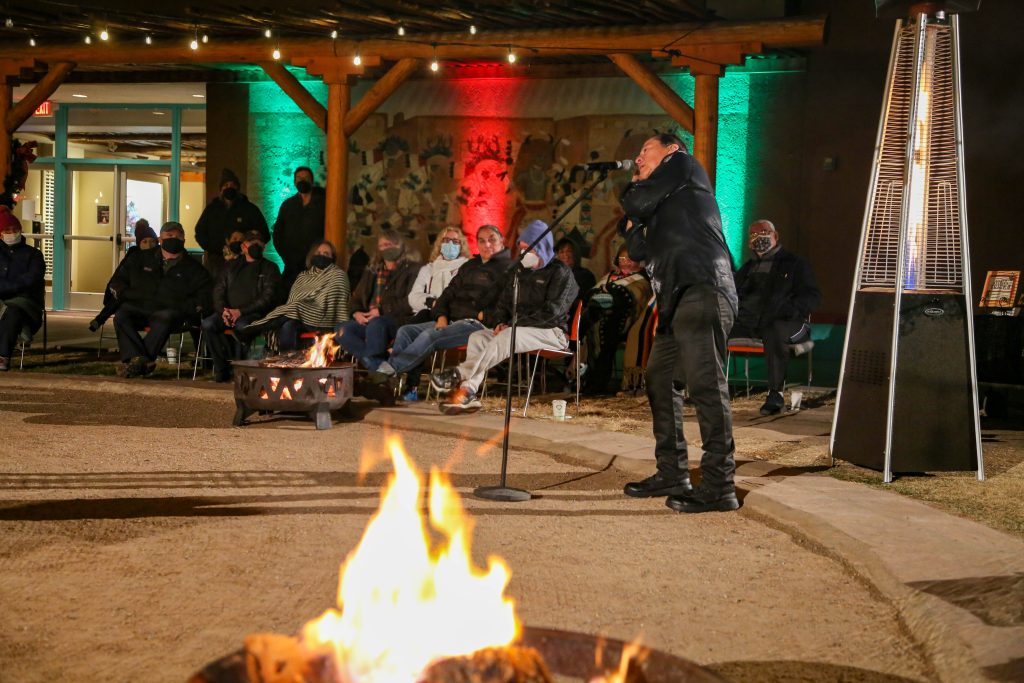 Stories by the fireside at the Indian Pueblo Cultural Center storytelling