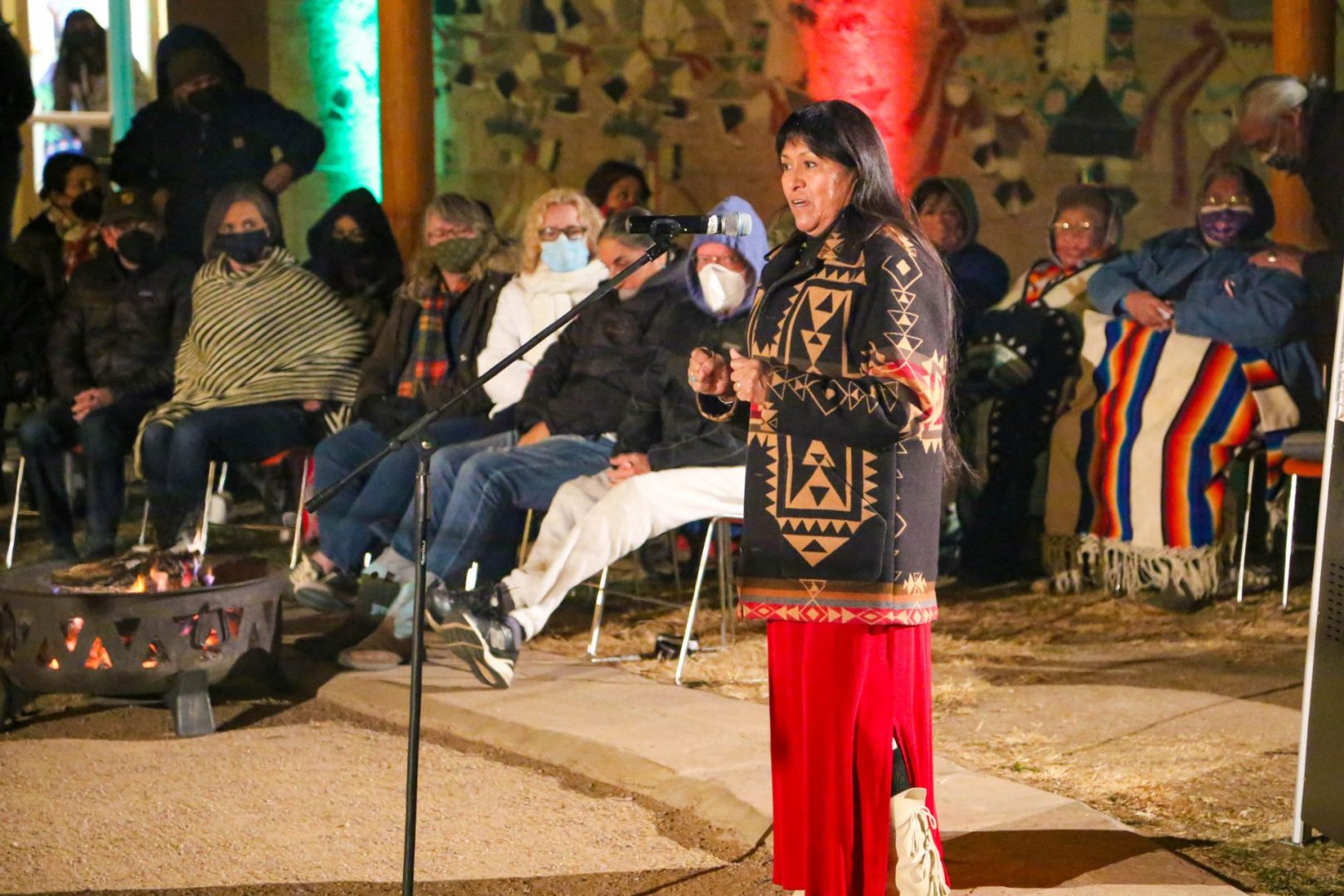 Stories by the fireside at the Indian Pueblo Cultural Center storytelling